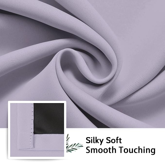 SimpleHome Lilac 100% Blackout Curtains Room Darkening Living Room 63 Inch | - Image 7