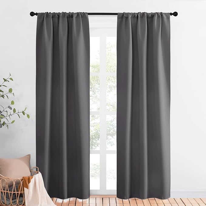 NICETOWN Grey Window Curtains for Bedroom by NICETOWN