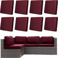 8Pcs Outdoor Cushion Covers, Patio Cushion Covers, Stretch Elastic Slipcovers by dreahoteztil