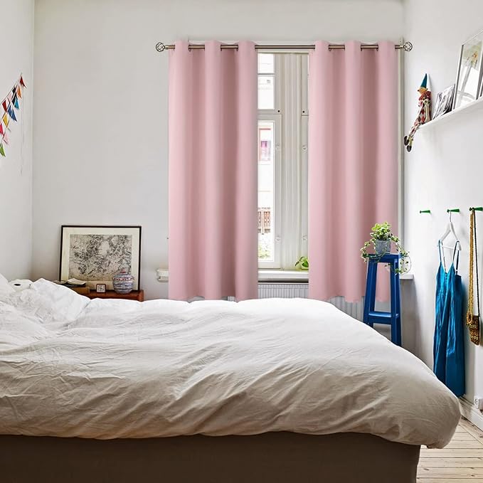 BGment Baby Pink Curtains for Girls Room - Image 2