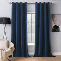 MIULEE 2 Panels Blackout Velvet Curtains Solid Soft Grommet Royal Blue Curtains by MIULEE