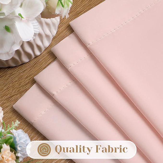 HOMEIDEAS Non-See-Through Blush Pink Privacy Sheer Curtains 52 X 84 Inches Long - Image 8