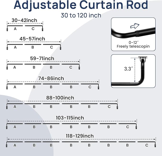 ENJOYBASICS Blackout Curtain rod - Image 5