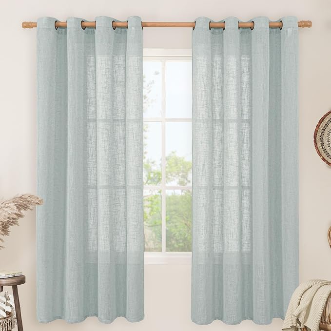 LAMIT Linen Blended Curtains 72 inch by LAMIT