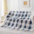 PU MEI Sherpa Throw Blanket Reversible Large Big King Size Flannel Blankets by HOME