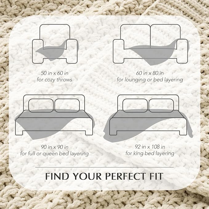 EVERGRACEHOME Chunky Chenille Knit Throw Blanket - Image 8