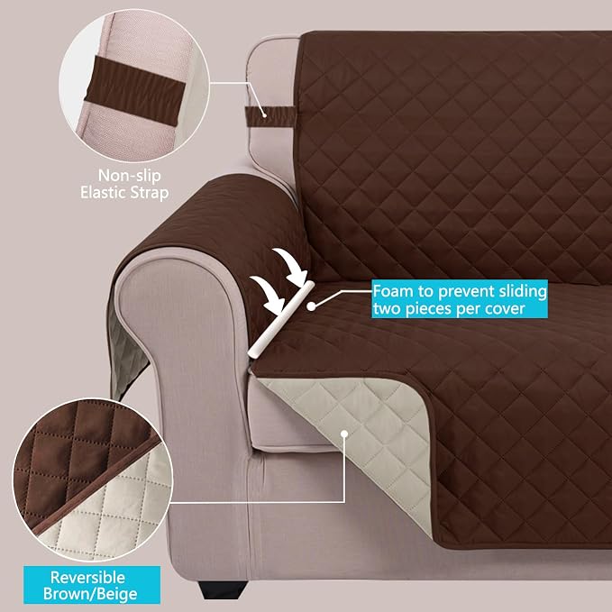 U-NICE HOME Reversible Sofa Cover Couch Cover - Image 4