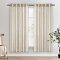MIULEE Cream Linen Curtains 72 Inch Length 2 Panels by MIULEE