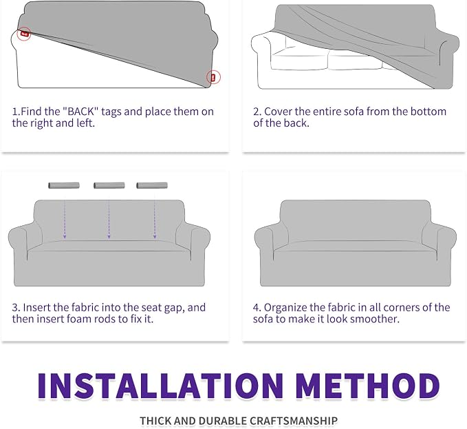 ZNSAYOTX Stretch Oversized Couch Cover Universal Sofa Covers - Image 8