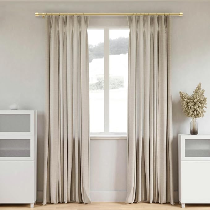 GEEBOBO Gold Curtain Rods for Windows 28 to 48 Inch, 1 Inch Adjustable Heavy - Image 4