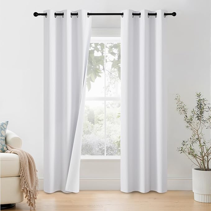 NICETOWN 100% Blackout Window Curtain Panels 84 inch Length by NICETOWN