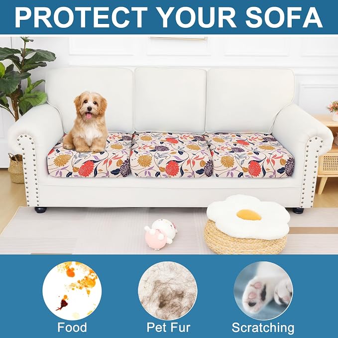 Smiry Printed Couch Cushion Covers, Stretch Soft Couch Covers - Image 7