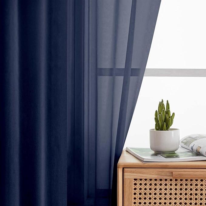 Kitchen Curtains 24 Inch Length Tier 2 Pieces, Cafe Bathroom Basement Rod - Image 7