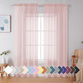 Simplebrand Blush Sheer Curtains 72 Inches Long 2 Panels by Simplebrand