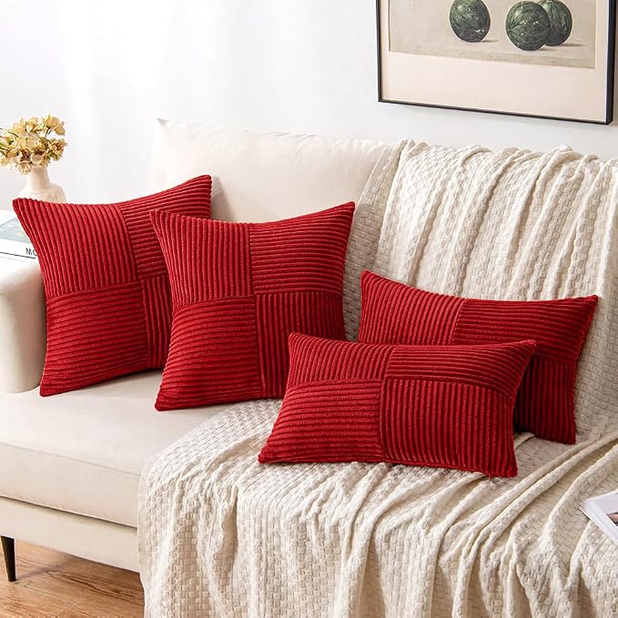 MIULEE Christmas Red Decorative Lumbar Throw Pillow Covers 12x20 Inch - Image 7