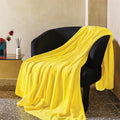 JIAHANNHA Yellow Throw Blanket Fleece Blanket 50"x60", Super Soft Cozy Plush by JIAHANNHA