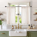 BGment 36 Inch Length Oatmeal Linen Curtains by BGment