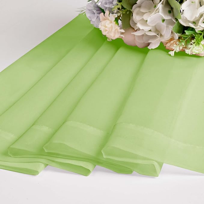 OWENIE Lime Kitchen Sheer Curtains - Image 7