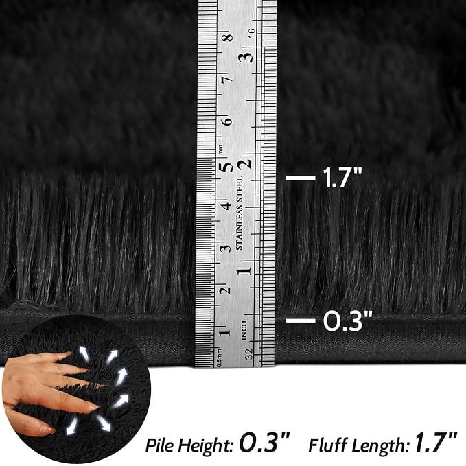 6x9 Area Rug Fluffy Shaggy - Image 6