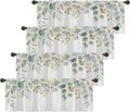 Emvency 4 Pack Valances Window Treatments, 52x12 Inch Rod Pocket by Emvency