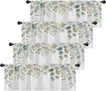 Emvency 4 Pack Valances Window Treatments, 52x18 Inch Rod Pocket by Emvency