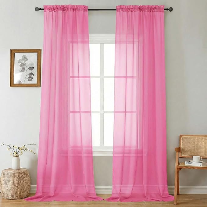 Gwine Extra Long Sheer Curtains 108 Inches Long by Gwine