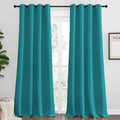 NICETOWN Room Darkening Curtains 120 inch Length 2 Panels, Peacock Teal by NICETOWN