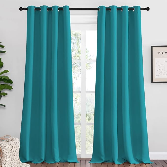 NICETOWN Room Darkening Curtains 90 inch Length 2 Panels, Thermal Insulated by NICETOWN