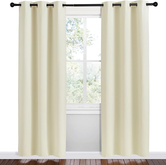 NICETOWN Kitchen Curtains for Decoration, 2 Panels, W42 x L78 inches, Thermal - Image 2