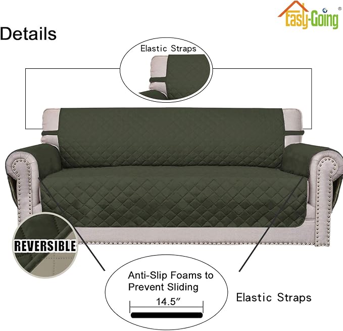 Easy-Going Reversible Loveseat Couch Cover - Image 3
