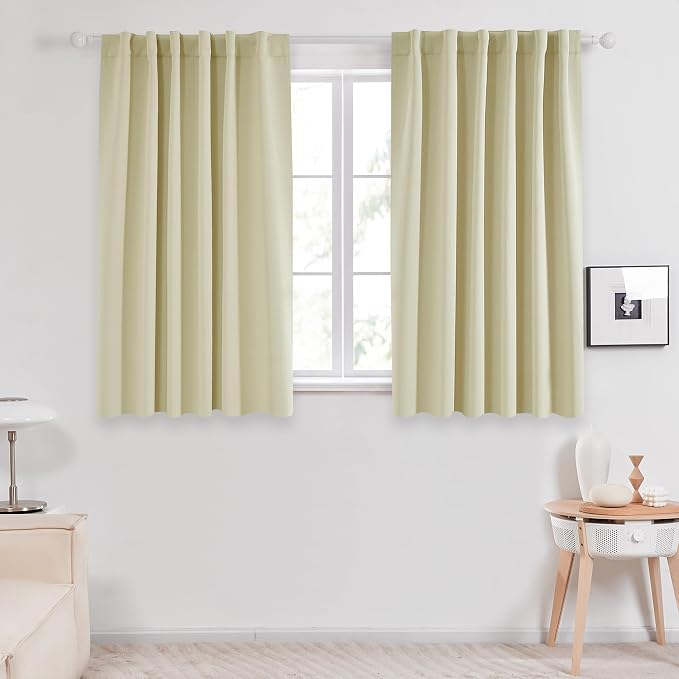 Deconovo Blackout Curtains, Thermal Insulated, W52 x L54 2 Panels, Back Tab - Image 2