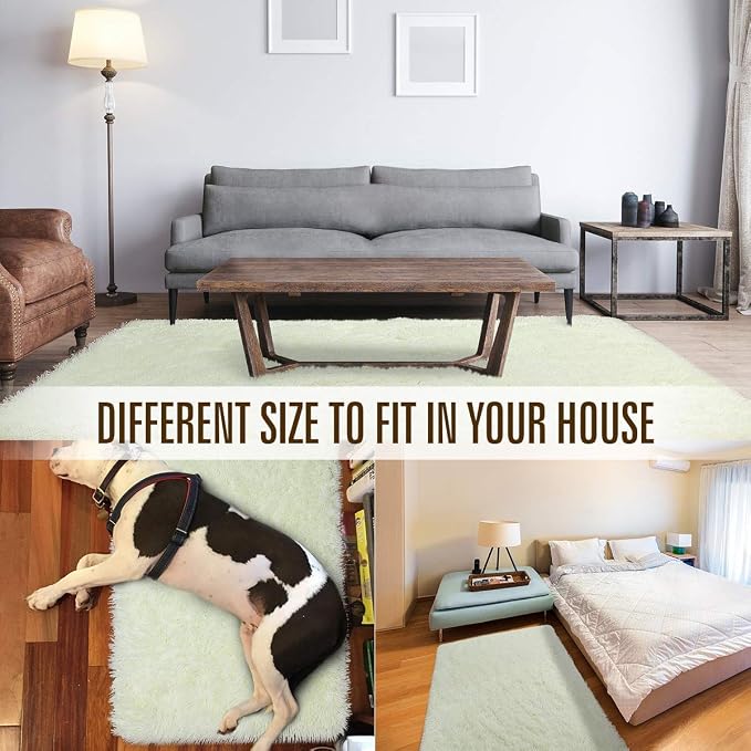 LOCHAS Ultra Soft Indoor Modern Area Rugs Fluffy Living Room Carpets - Image 7