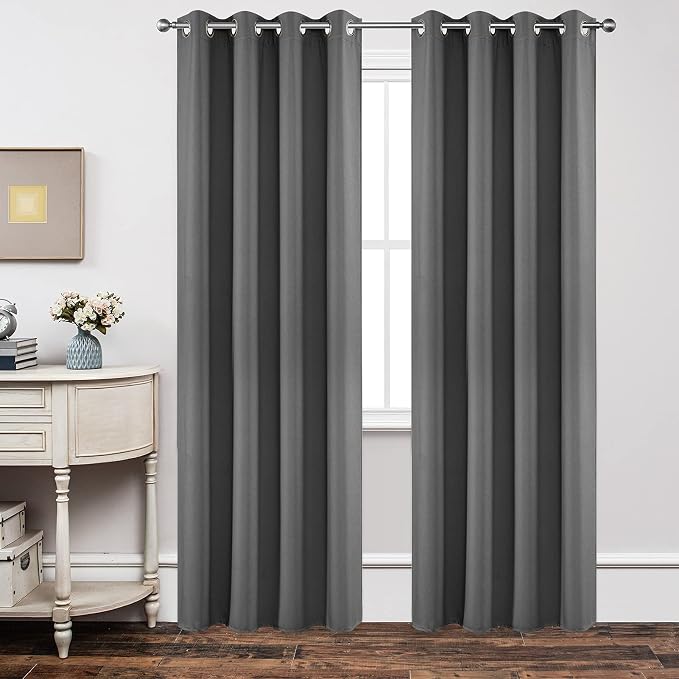 Joydeco Blackout Curtains 84 Inch Length 2 Panels Set, Thermal Insulated Long by JOYDECO