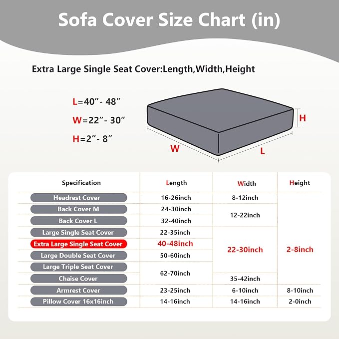 Couch Cushion Covers for Sofa Couch Covers Wear-Resistant Universal Sofa Cover - Image 3