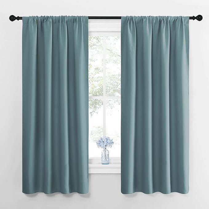 NICETOWN Greyish Blue Blackout Curtains Panels by NICETOWN
