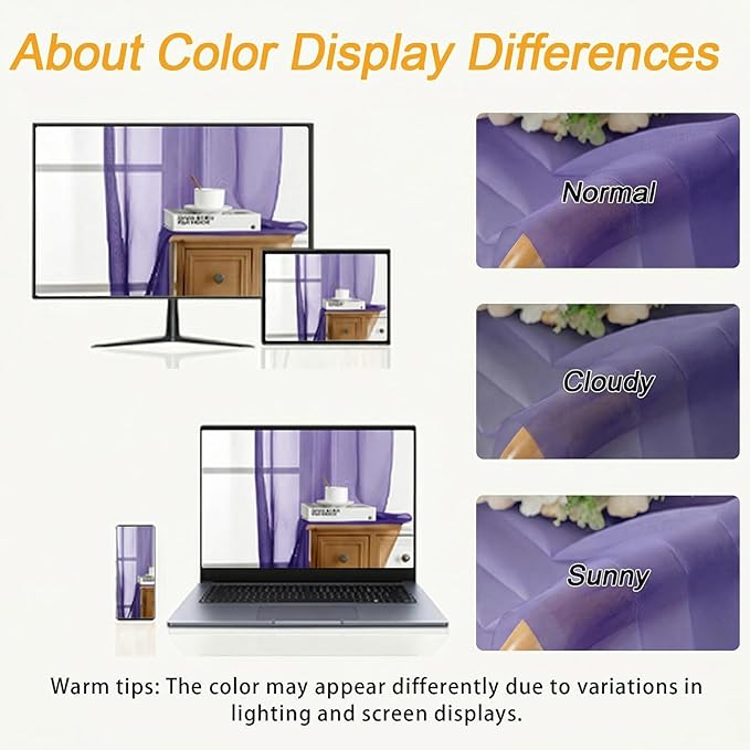 Gwine Short Kitchen Sheer Curtains 30 Inch Length - Image 3