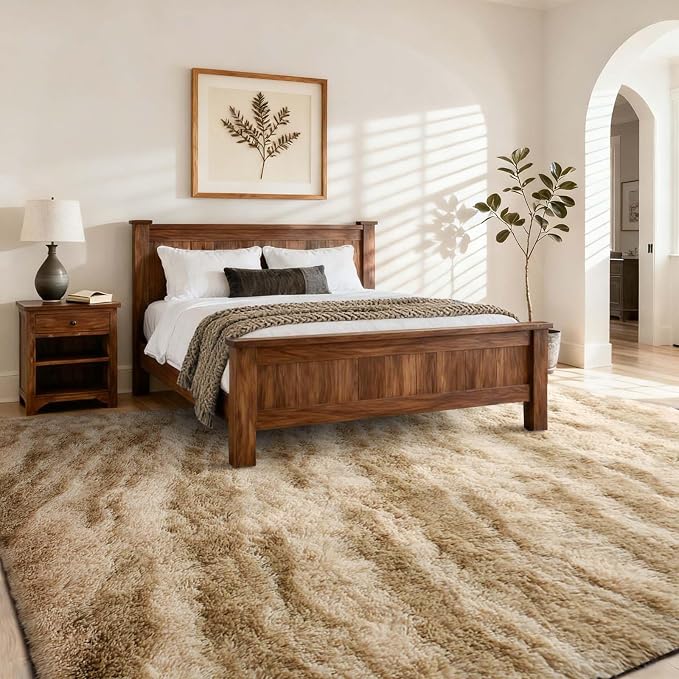 Area Rugs for Living Room, Tie-Dyed 5x7 Feet Soft Fluffy Shagg Plush Rug High - Image 2