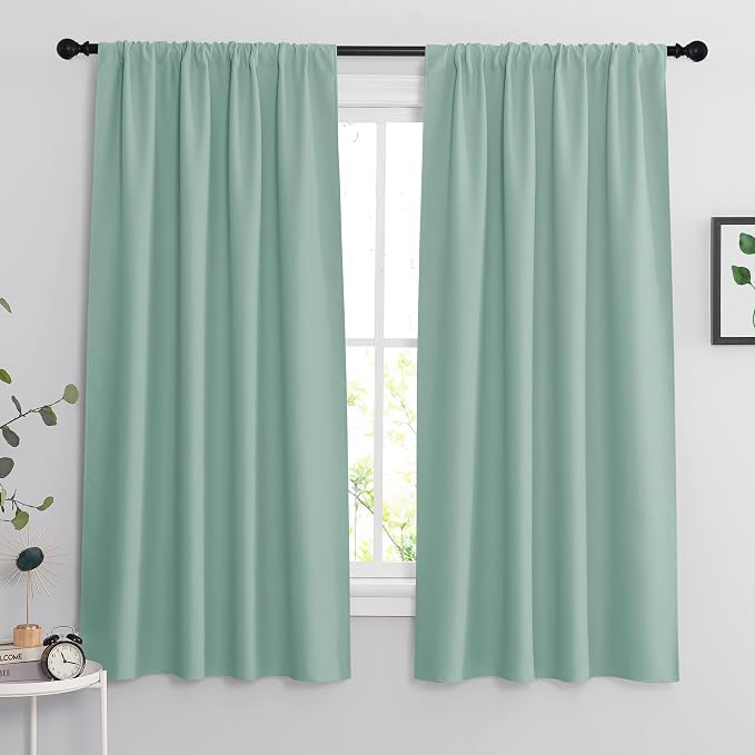 RYB HOME Blackout Curtains for Bedroom Living Room 63 inches Long, Thermal by RYBHOME