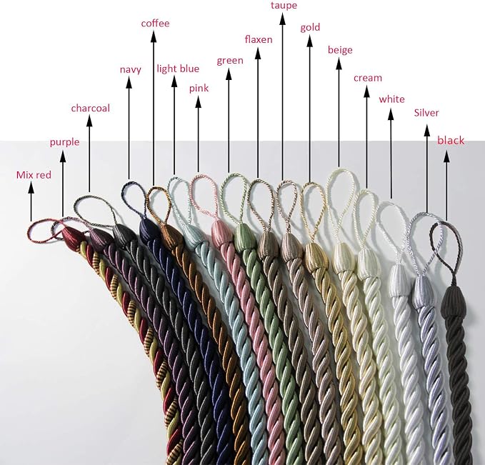 BEL AVENIR Curtain Tiebacks Ropes Tie-Backs, Handmade Curtain Holdbacks - Image 7