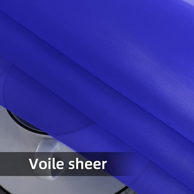 SpaceDresser Sheer Voile Window Treatment Rod Pocket Curtain Panels - Image 5