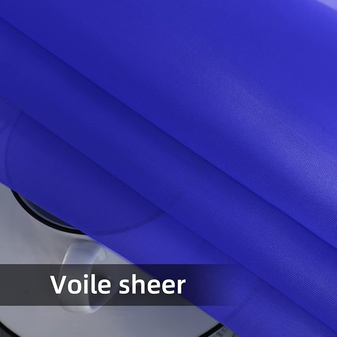 SpaceDresser Sheer Voile Window Treatment Rod Pocket Curtain Panels - Image 5