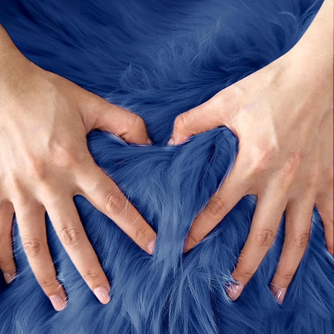 Ciicool Ultra Soft Faux Sheepskin Fur Rug Fluffy Rug - Image 7