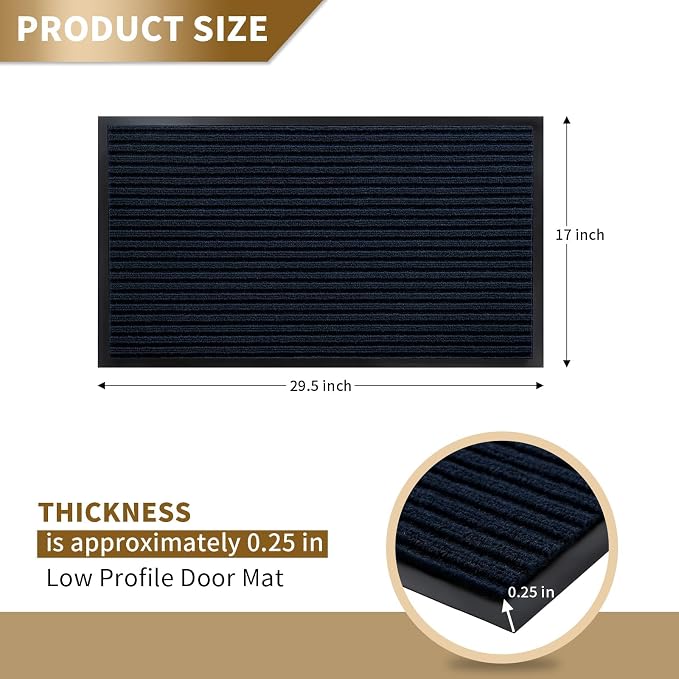 Yimobra Front Door Mat Outdoor Indoor Entrance, 100% Waterproof All-Season All - Image 2