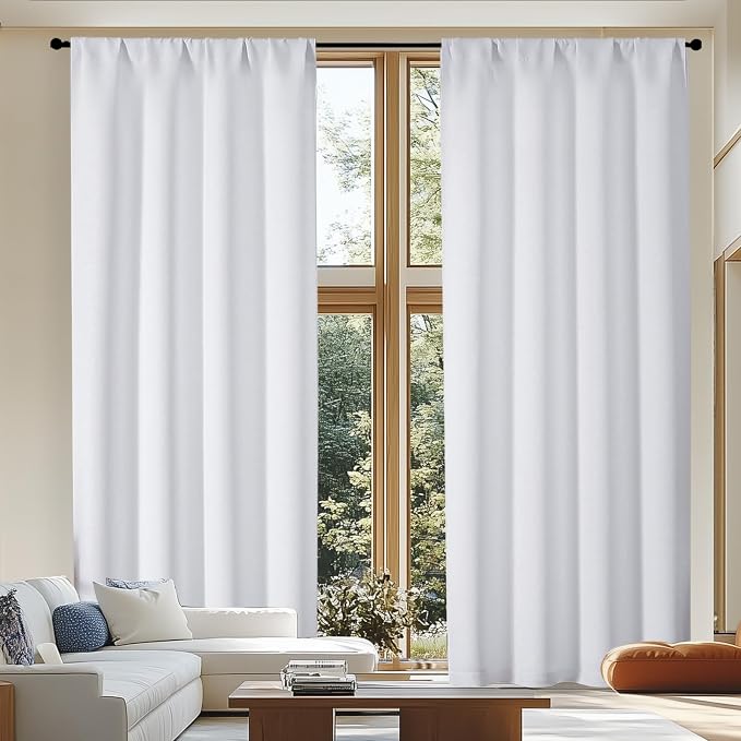 Simplebrand Ava Pure White Curtains by Simplebrand