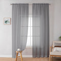 Simplebrand Grey Sheer Curtains 72 Inches Long 2 Panels by Simplebrand
