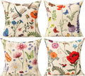 All Smiles Outdoor Patio Throw Pillow Covers 22x22 Set of 4 Summer Spring by AllSmiles