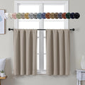 Simplebrand Ava Stone Short 36 Inches Blackout Curtain 2 Panels Set, Half by Simplebrand