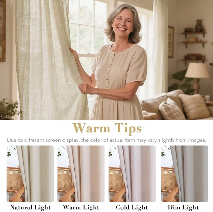 H.VERSAILTEX Living Room Linen Curtains - Image 3