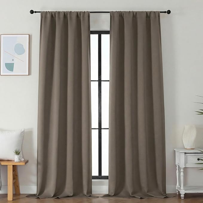 Simplebrand Ava Latte Blackout Curtains by Simplebrand