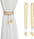 PEDOBO Magnetic Curtain Tiebacks, 2 Pack Crystal Beaded Sun & Moon Pendants by PEDOBO